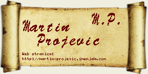 Martin Projević vizit kartica